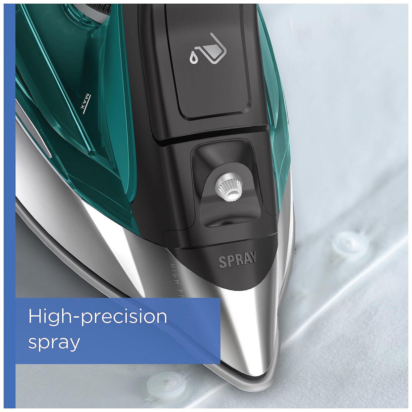 Rowenta Pro Master Stainless Steel Soleplate Steam Iron for Clothes, 1775 Watts, 210 g/min, 400 Microsteam Holes, Anti-Drip, Auto Shutoff, Powerful Steam, DW8360, Black & Blue 🍁 All In One Marketplace Canada