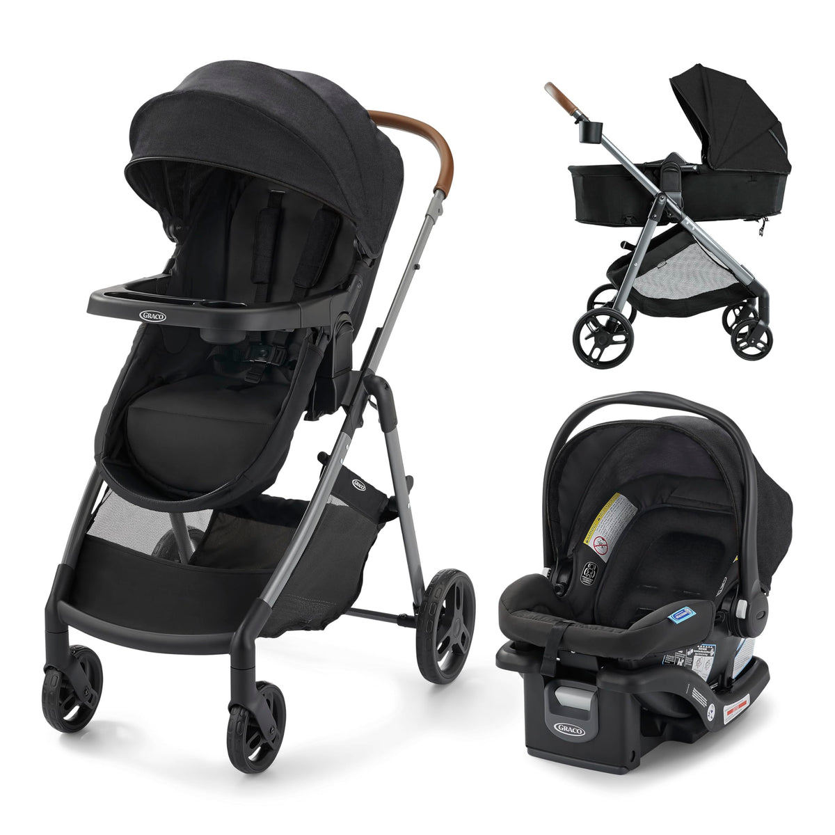 Graco Modes Trio Travel System | Riordan (Black) | 3-in-1 Baby Stroller and Car Seat Combo | Rear-Facing from 1.8-16 kg (4-35 lb) 🍁 All In One Marketplace Canada