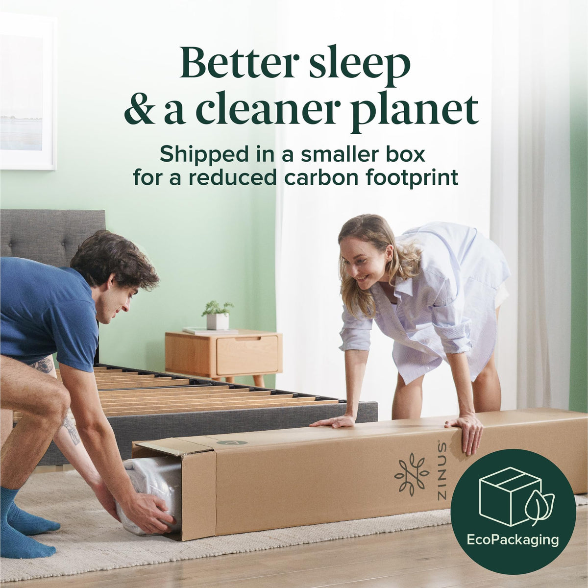 Zinus Full Mattress - 6 Inch Foam and Spring Hybrid Mattress, Affordable Mattress, CertiPUR-US Certified Foam with Pressure Relief, Mattress in a Box, 10-Year Warranty, Full Size 🍁 All In One Marketplace Canada