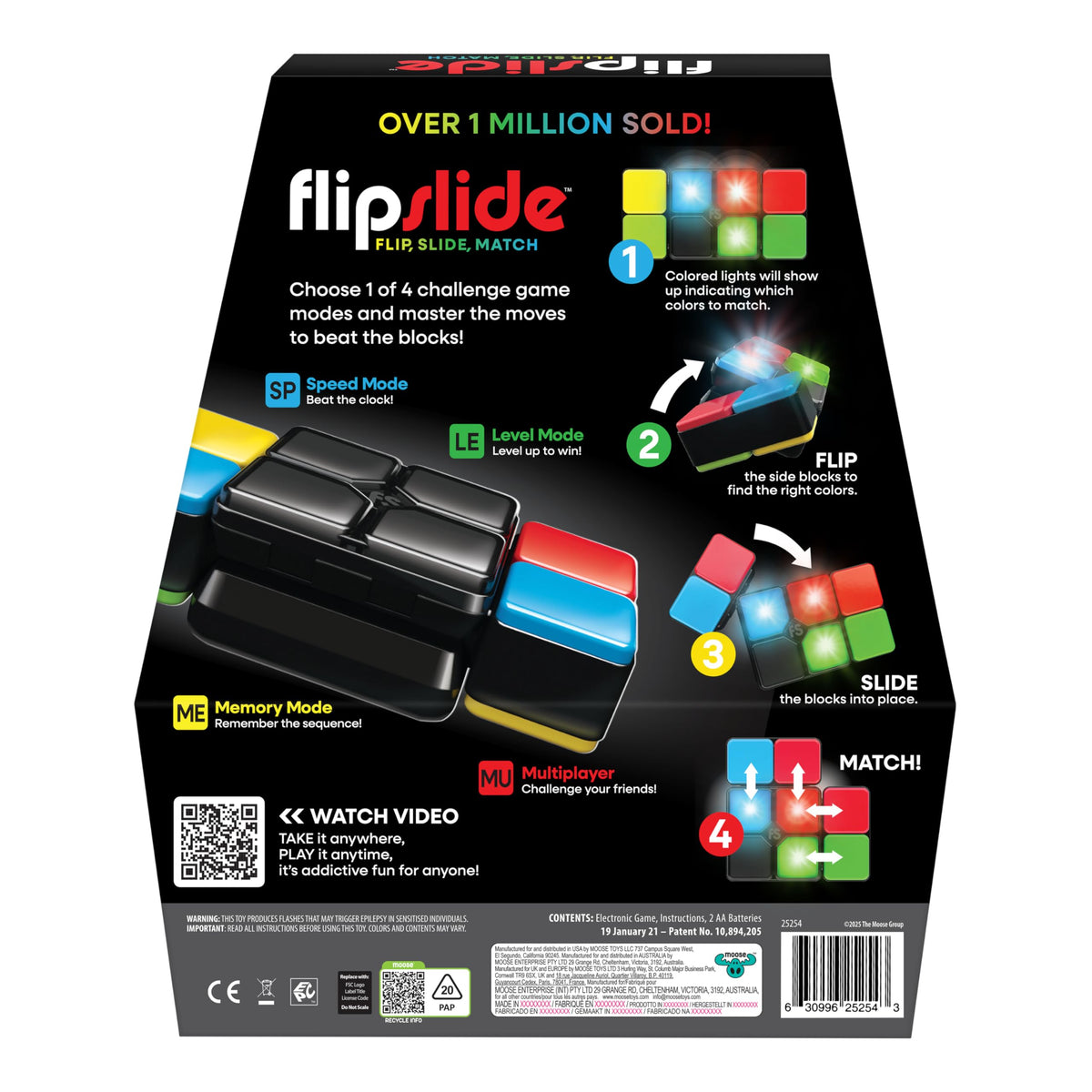 Moose Games Flipslide, Fast-Paced Handheld Puzzle Toy, Gifts for Boys and Girls Ages 8-13, Travel Games, Toys for Teens 🍁 All In One Marketplace Canada