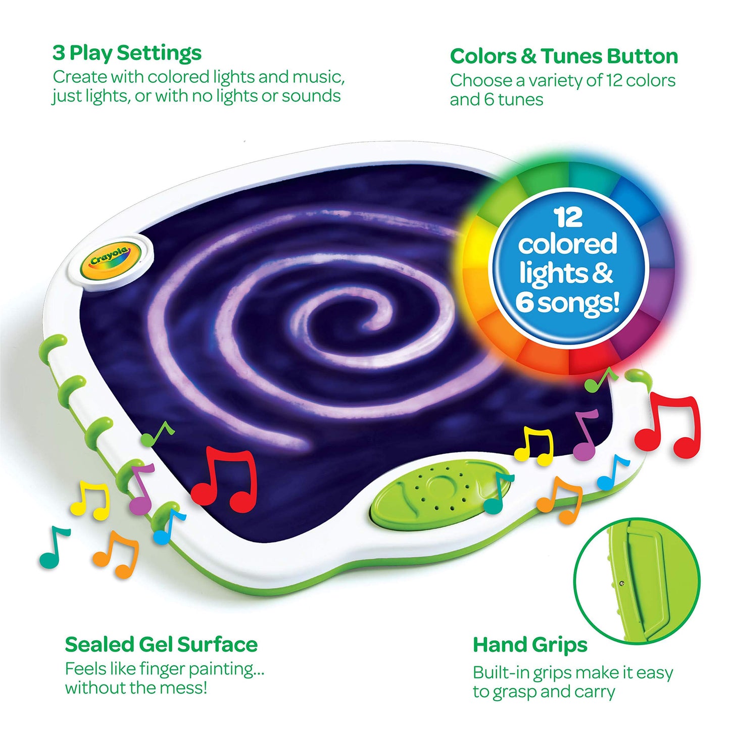 Crayola Toddler Touch Lights, Musical Sensory Toys for Toddlers, Learning Gifts, Light Up Drawing Pad, Mess Free Painting, Travel Activity, 2+ 🍁 All In One Marketplace Canada