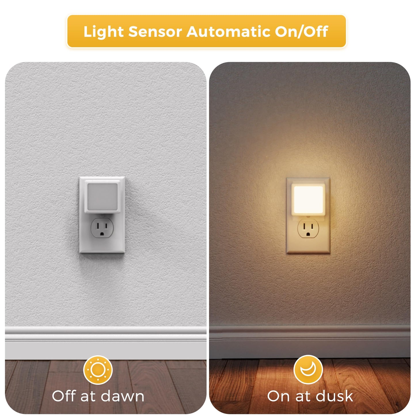 Night Lights Plug into Wall 2 Pack, L LOHAS LED Night Light with Dusk to Dawn Sensor, 3000K Soft White Nightlight, Non-Dim 🍁 All In One Marketplace Canada