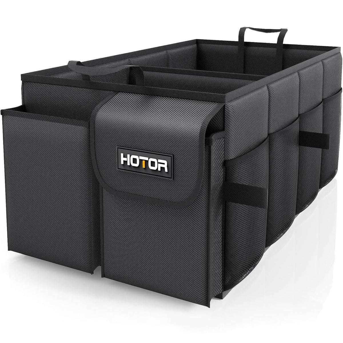 HOTOR Trunk Organizer - Car Organizer, Foldable Trunk organizer for SUVs & Sedans, Car Accessories, Tools, Sundries, 2 Compartments, Black 🍁 All In One Marketplace Canada