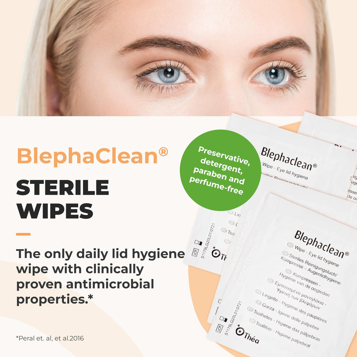 Thea Pharma BlephaClean Lid Wipes - Gentle, Sterile Ready-to-Use for Daily Lid Care, Ideal for those diagnosed with Dry Eye, including MGD & Blepharitis and Infants, Individually Wrapped - 30 Wipes 🍁 All In One Marketplace Canada