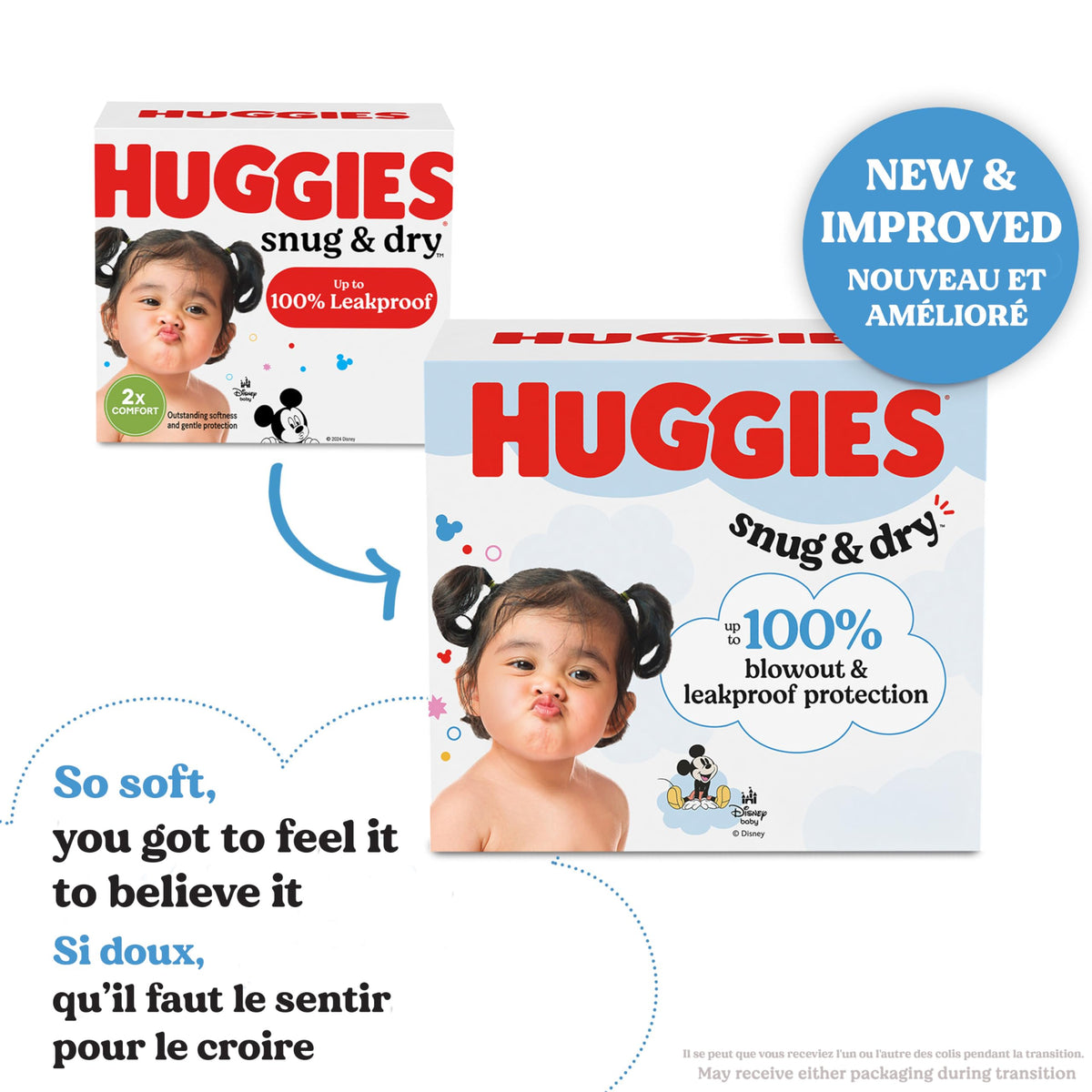 Huggies Size 1 Diapers, Snug & Dry Newborn Diapers, Size 1 (8-14 lbs), 208 Count (4 Packs of 52), Packaging May Vary 🍁 All In One Marketplace Canada