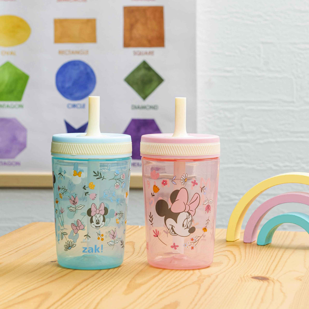 Zak Designs Disney Minnie Kelso 15oz Leak-Proof Toddler Straw Cups, 2-Pack 🍁 All In One Marketplace Canada