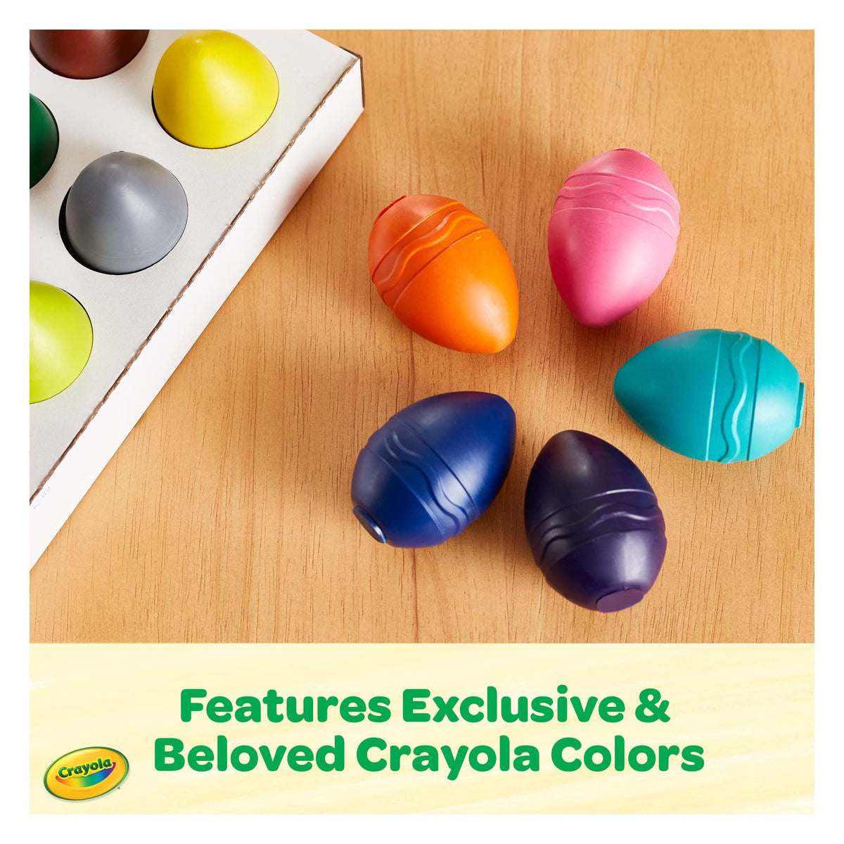 Crayola Egg Crayons (12ct), Jumbo Washable Crayons, Toddlers Crayons, Art Supplies for Kids 12 Months & Up 🍁 All In One Marketplace Canada