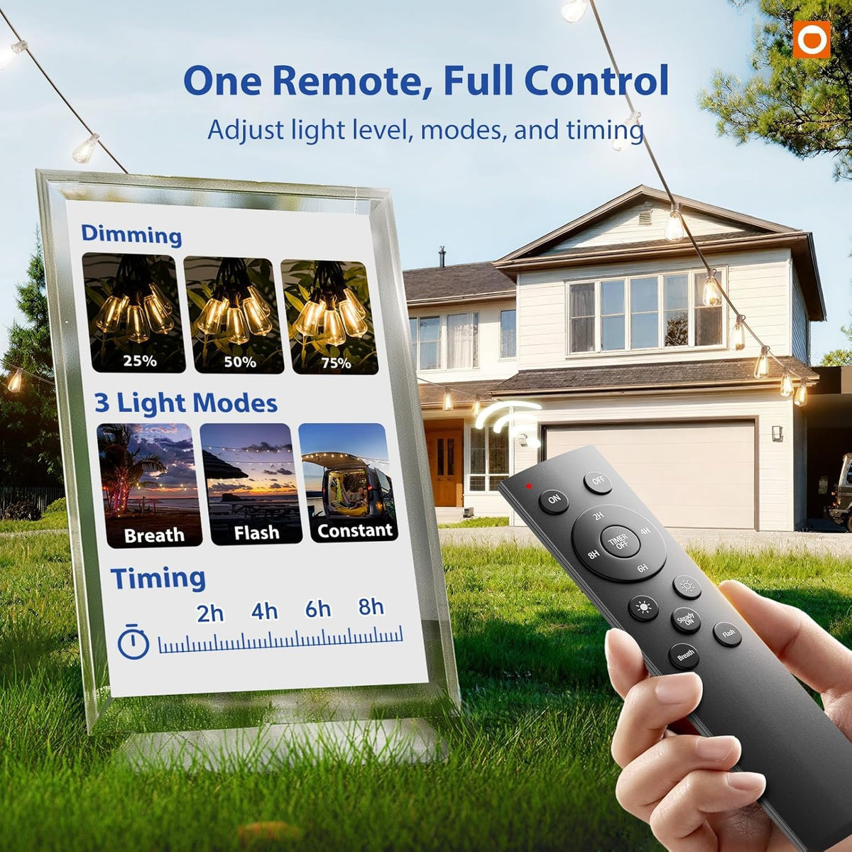 addlon 100FT (50FTx2) Outdoor String Lights Waterproof Shatterproof with 32 LED Edison Bulbs, Dimmable Connectable Patio Lights for Backyard Garden Balcony Party, Warm Yellow, Energy-Saving 🍁 All In One Marketplace Canada