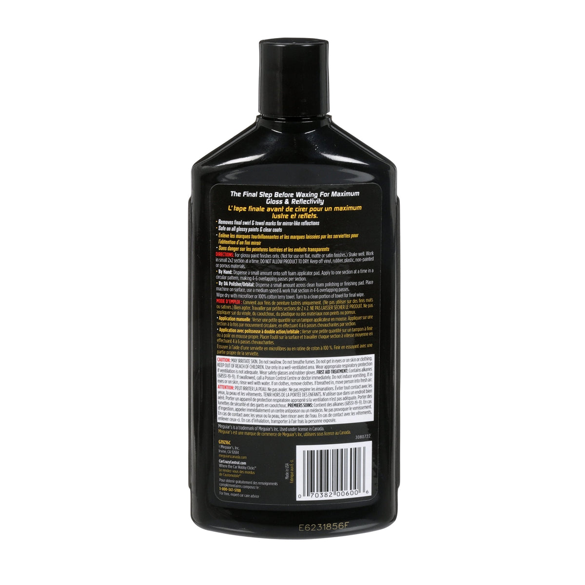 Meguiar’s Ultimate Polish – High-Gloss Polish for a Show Car Shine – Permanently Removes Light Swirls to Produce a Deep, Wet Reflection with a High Gloss Shine - Easy to Use, 16 Oz 🍁 All In One Marketplace Canada
