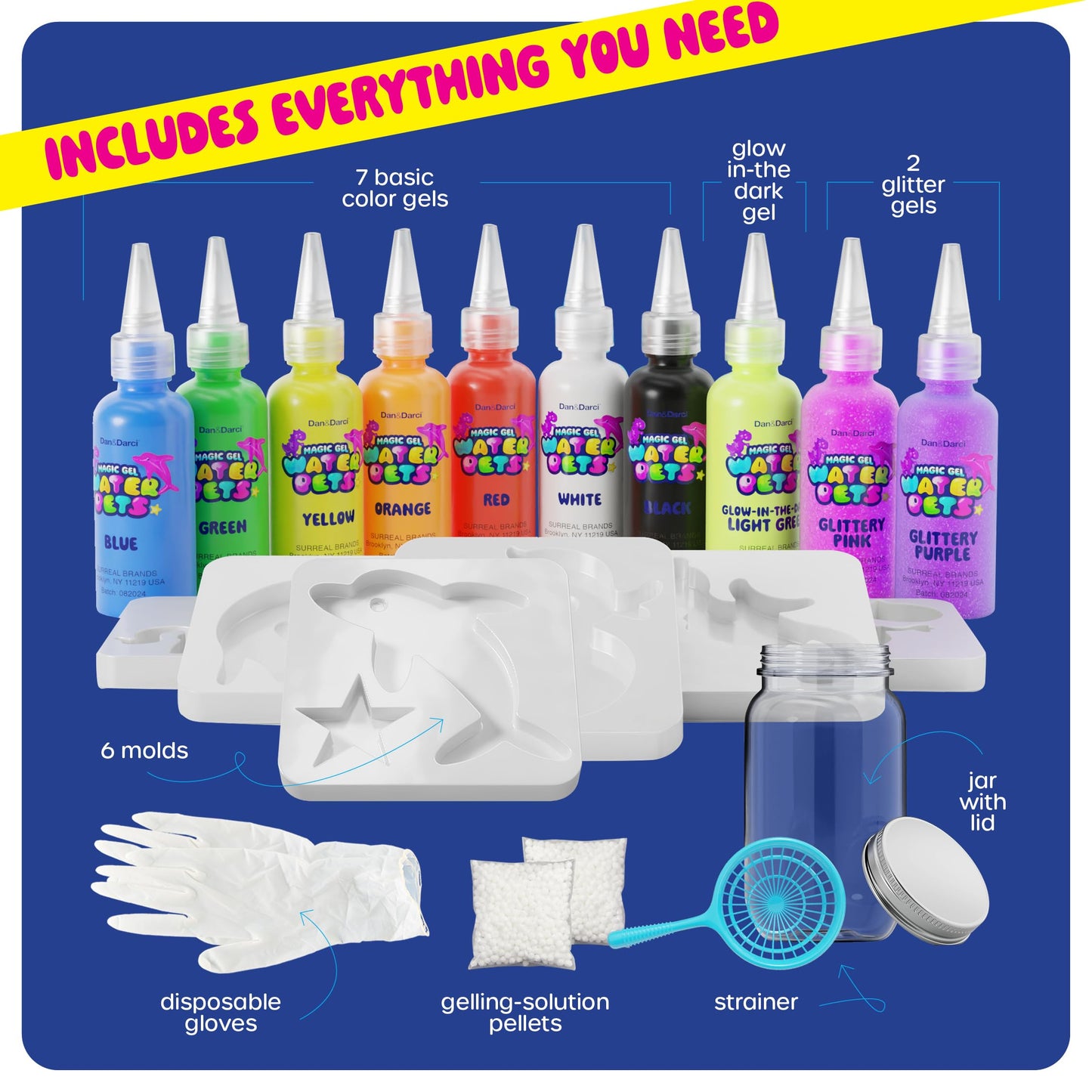 Dan&Darci Aqua Fairy Water Gel Kit for Kids - Craft for Kids - Magic Elf Toy Kits - Waters Pets - DIY Squishy Maker - Make Your Own Squishies Toys Crafts for Boys & Girls Ages 6-12 🍁 All In One Marketplace Canada