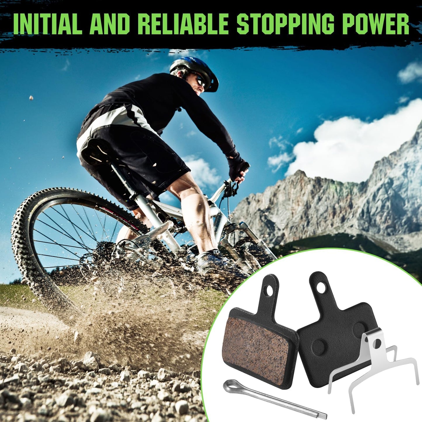 Zacro 4 Pairs Bike Brake Pads, Ceramic Bicycle Disc Brake Pads Fit for Tektro Shimano TRP Deore Br-M575 B01s Mt200 M525 M515 T615 T675 M505 M495 M486 M485, Mountain MTB Ebike Brake Pads Replacement 🍁 All In One Marketplace Canada