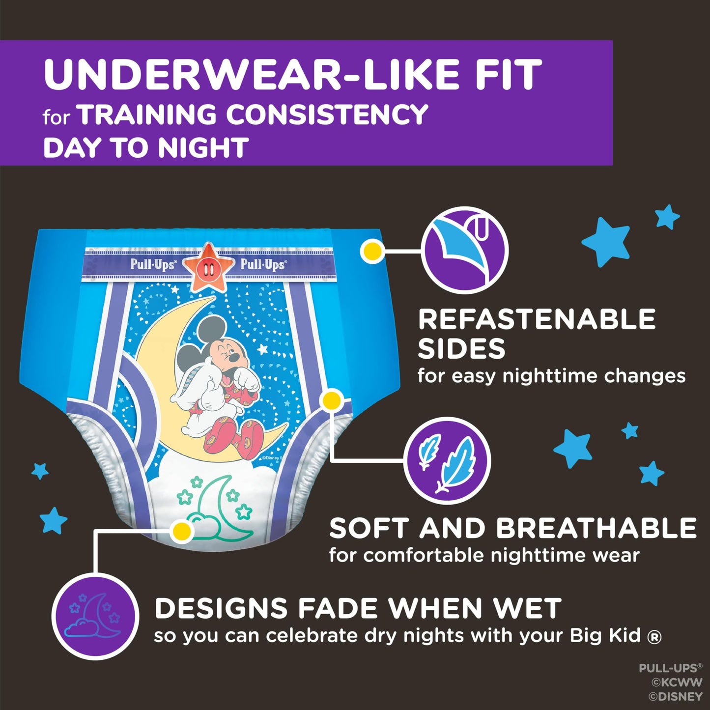 Pull-Ups Boys' Night-Time Potty Training Pants, Size 4T-5T Overnight Training Underwear (38-50 lbs), 52 Ct 🍁 All In One Marketplace Canada