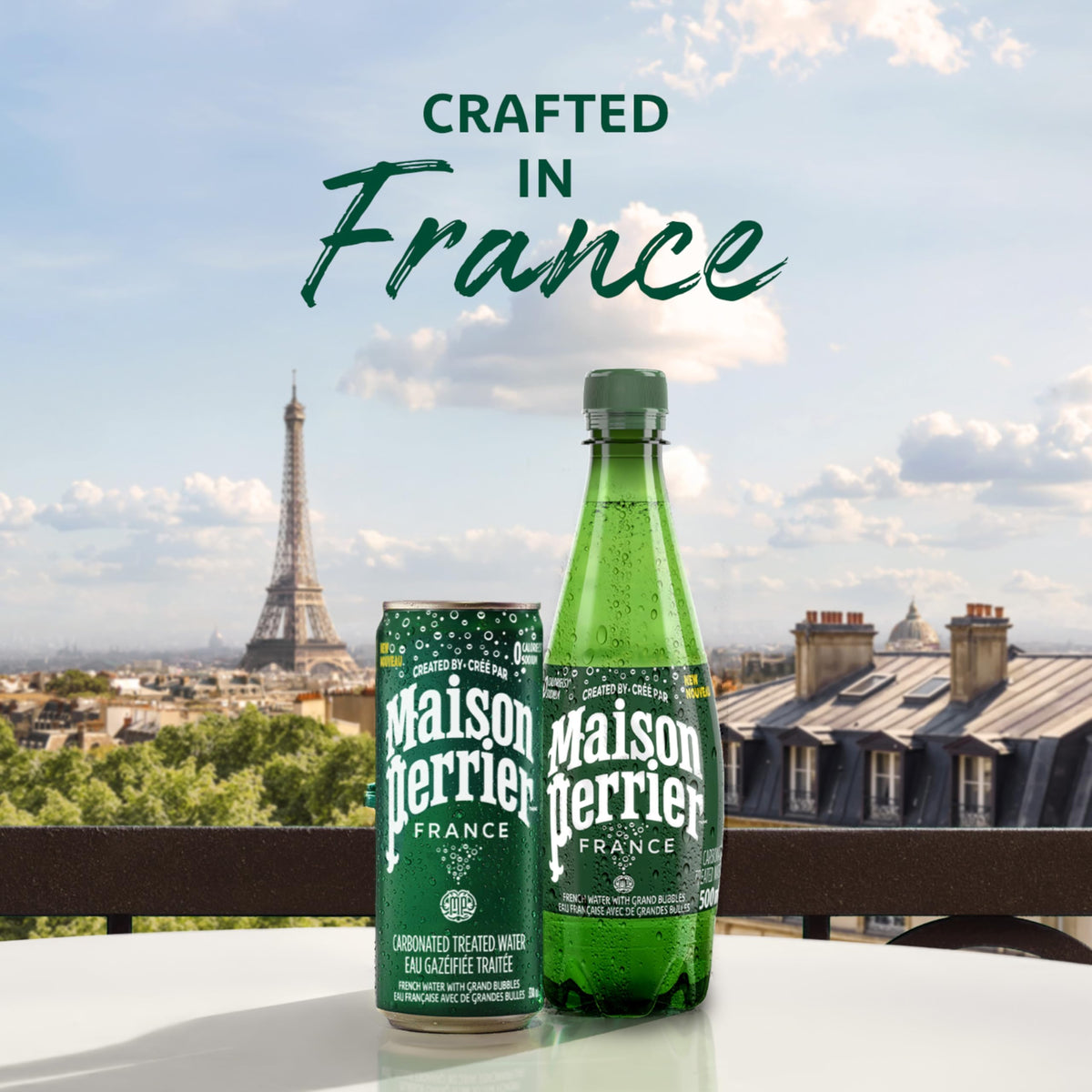 Maison Perrier Unflavoured Carbonated Water, 24 Bottles, 500 ml 🍁 All In One Marketplace Canada