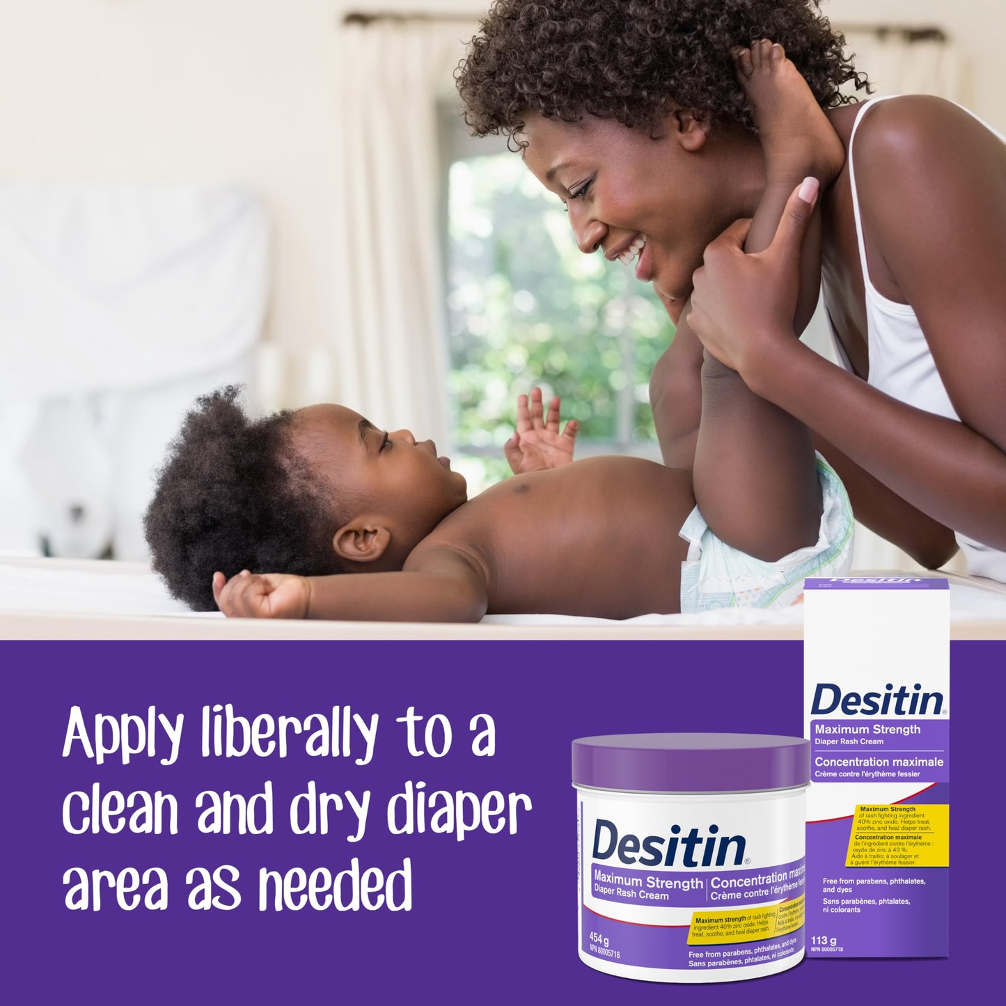 Desitin Maximum Strength Diaper Rash Cream, 40% Zinc Oxide Cream, for Immediate Relief, Dermatologist and Pediatrician Tested, Helps Heal, 454g 🍁 All In One Marketplace Canada