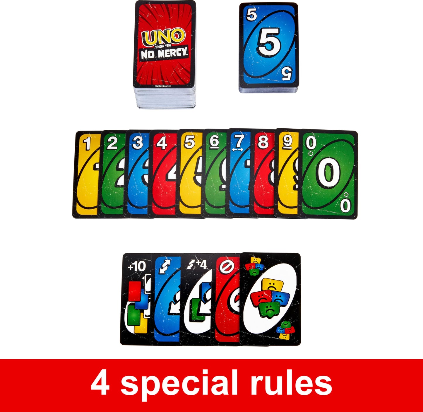 Mattel Games UNO Show ‘em No Mercy Card Game in Storage & Travel Tin for Kids, Adults & Family Night with Extra Cards, Special Rules & Tougher Penalties 🍁 All In One Marketplace Canada