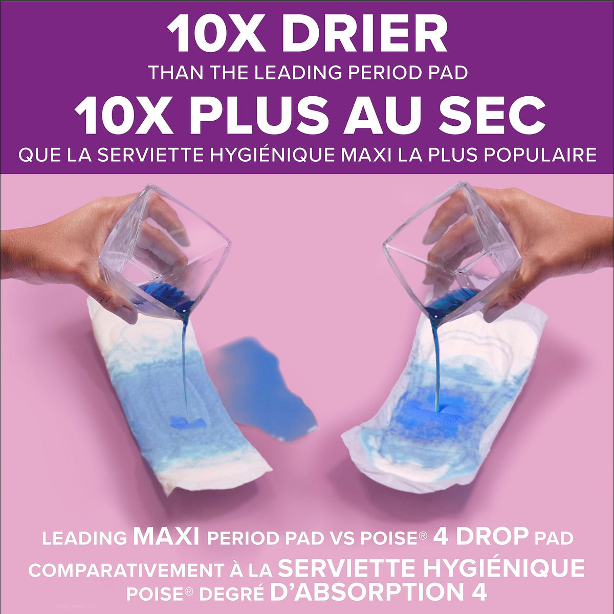 Poise Incontinence Pads for Women, Maximum Absorbency, Long, 84 Count (2 Packs of 42) (Packaging May Vary) 🍁 All In One Marketplace Canada