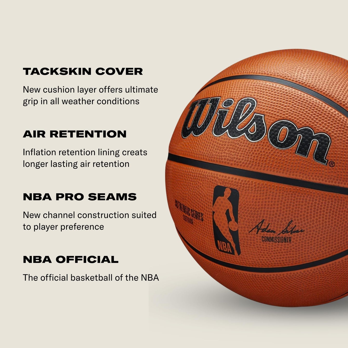WILSON NBA Authentic Outdoor Basketball - Size 7-29.5", Brown 🍁 All In One Marketplace Canada