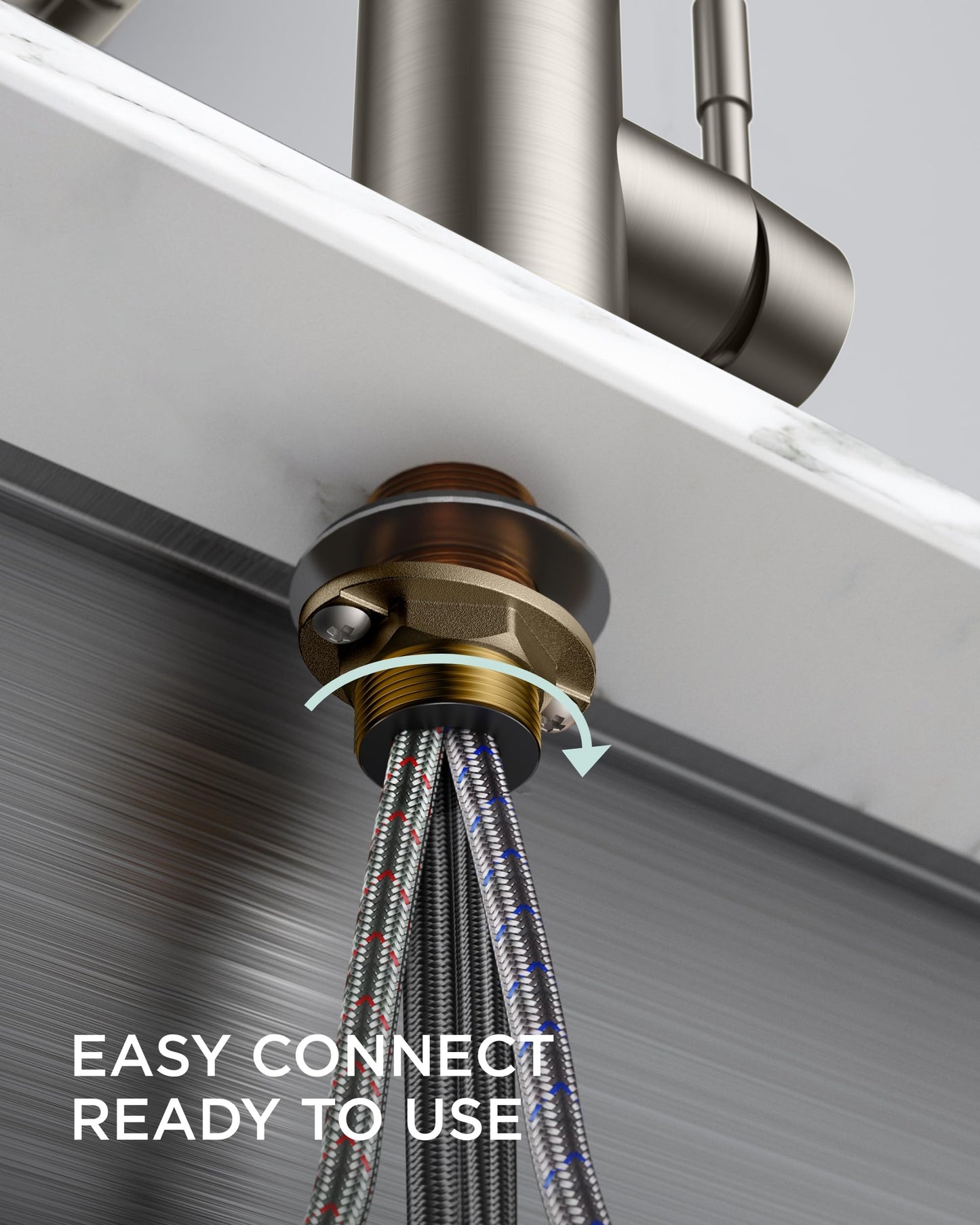 FORIOUS Kitchen Faucets, Brushed Nickel Kitchen Sink Faucet with Pull Down Sprayer, Commercial Kitchen Faucet Stainless Steel, Classic Single Handle Pull Out Sink Faucets for RV Laundry Utility Room 🍁 All In One Marketplace Canada