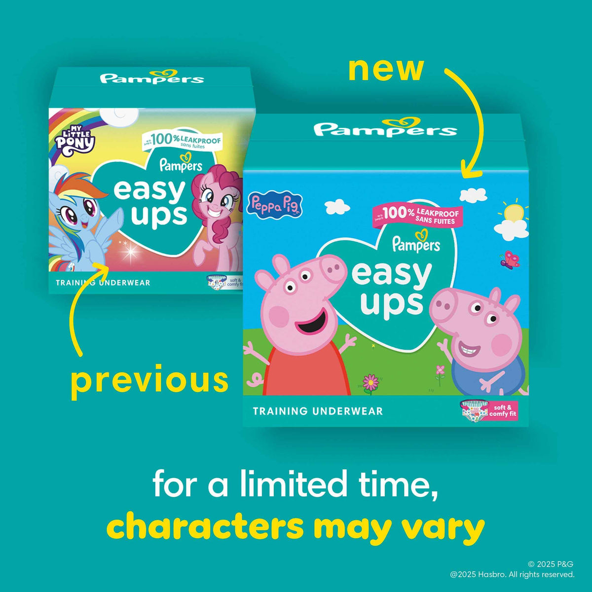 Pampers Easy Ups Training Underwear Peppa Pig Size 4 2T-3T, 1 Pack (Count of 112) 🍁 All In One Marketplace Canada