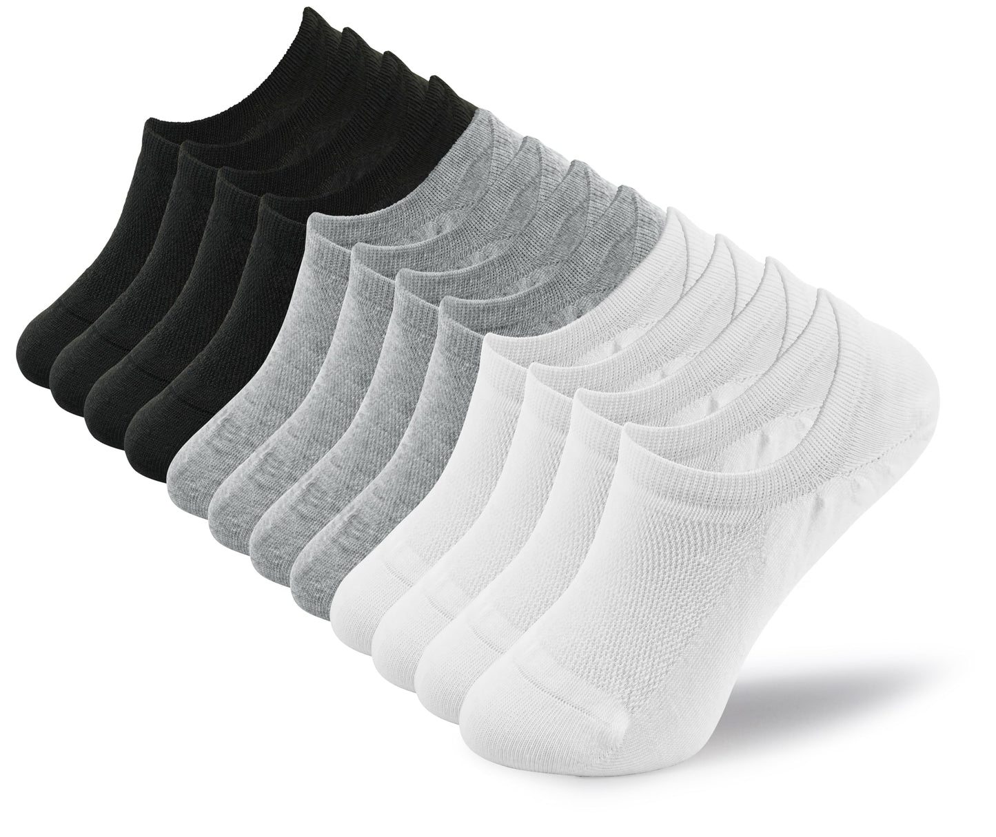 BenSorts Pack of 6 Low Cut Ankle Style Socks for Women Liner Non Slip Invisible Hidden Socks White Black Gray 6 Pairs Size 5 6 7 8 🍁 All In One Marketplace Canada