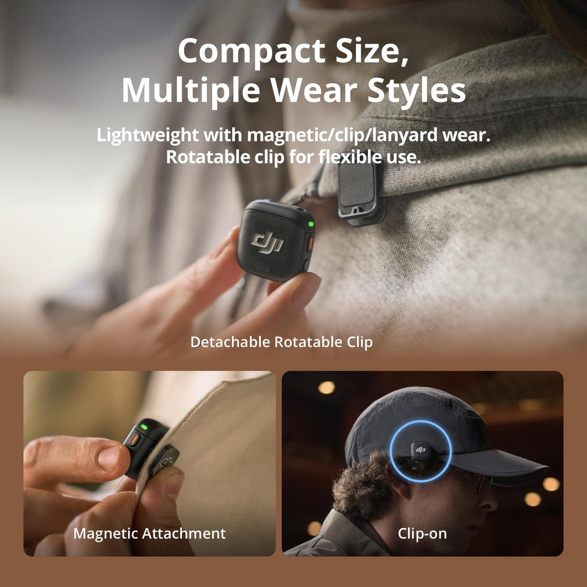 DJI Mic 3 (2 TX + 1 RX + Charging Case), Wireless Microphone for iPhone/Camera/Android, Ultralight, Adaptive Gain Control for Balanced Volume, Dual Band Anti-Interference, 28hrs Use, Vlog 🍁 All In One Marketplace Canada