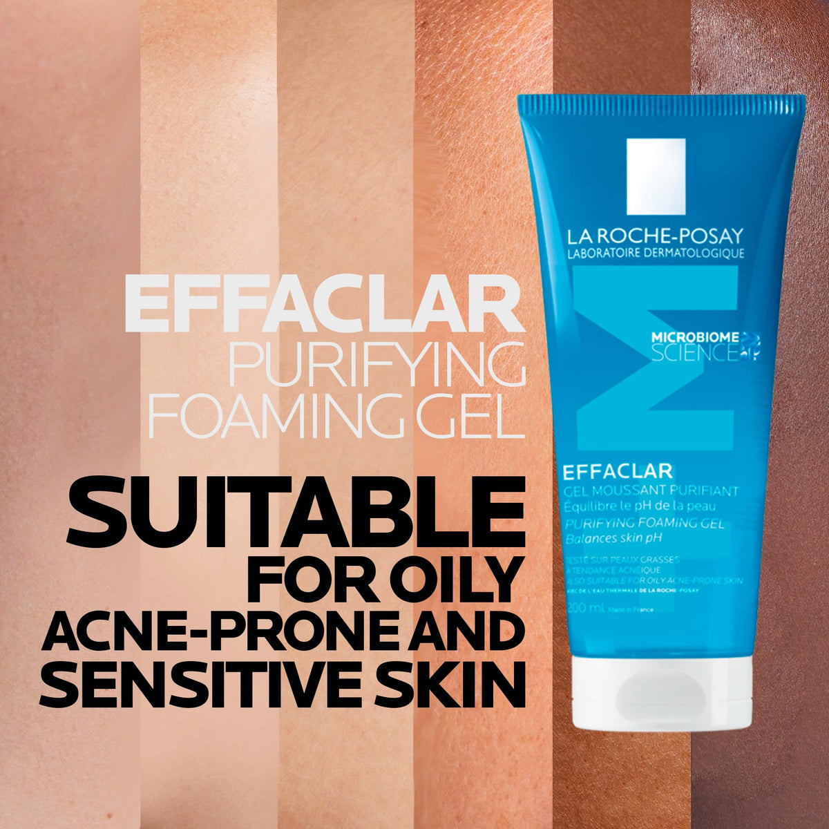 La Roche-Posay Face Wash Gel Cleanser, Effaclar Gentle Purifying Foaming Gel for Oily and Sensitive Acne-Prone Skin. Alcohol-free, Soap-Free, Paraben-free, Non-Comedogenic. 200mL 🍁 All In One Marketplace Canada