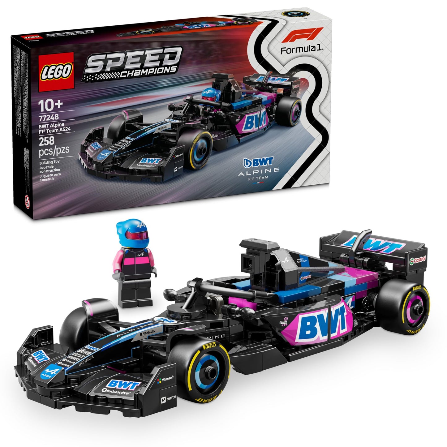 LEGO Speed Champions BWT Alpine F1 Team A524 Race Car Toy - Building Set for Kids, Boys & Girls, Ages 10+ - Toy Car for F1 Fans - Gift Idea for Birthday - 77248 🍁 All In One Marketplace Canada