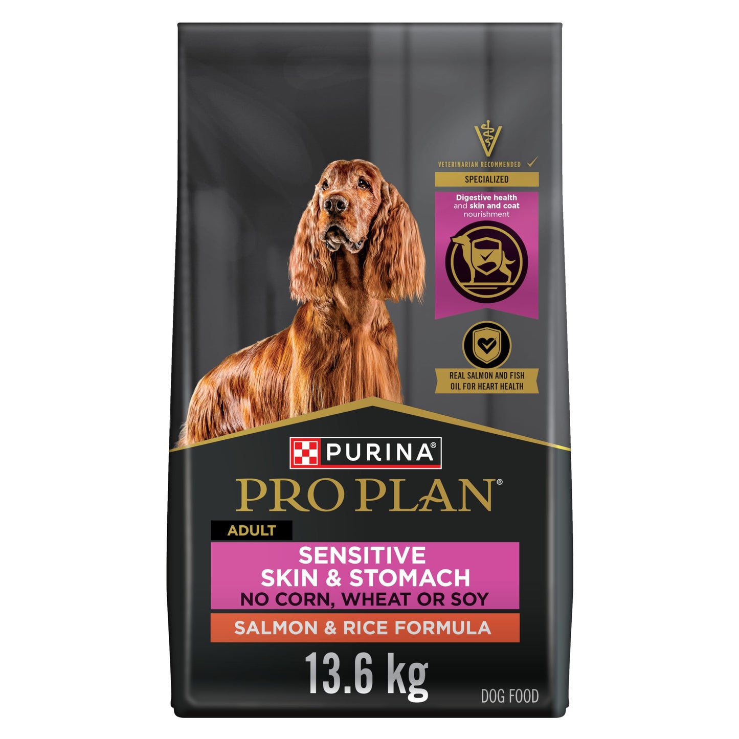 Purina Pro Plan Sensitive Skin & Stomach Dry Dog Food, Salmon & Rice - 13.6 kg Bag 🍁 All In One Marketplace Canada