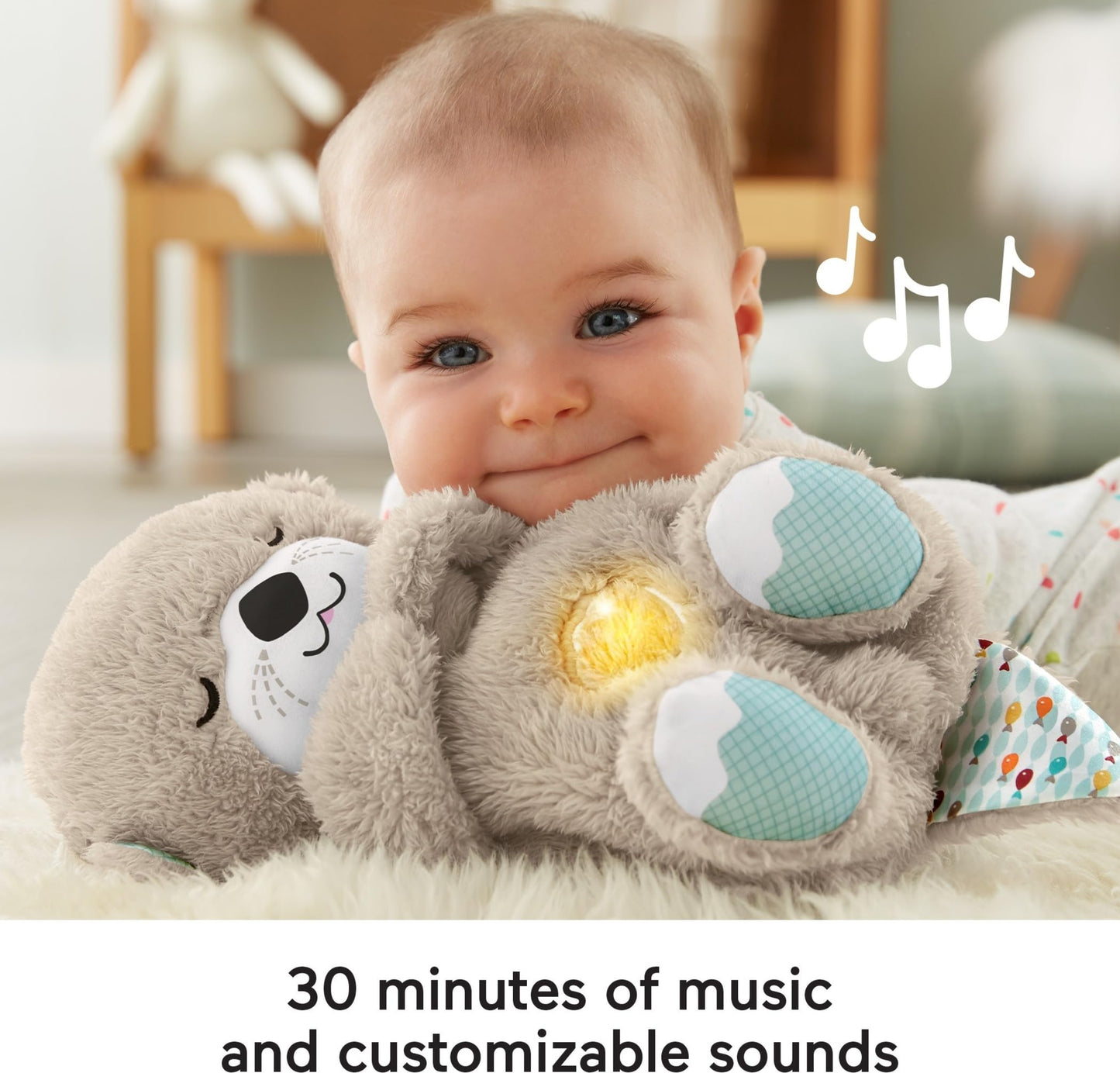 Fisher-Price Baby Toy Soothe ‘n Snuggle Otter, Plush Portable Sound Machine with Breathing Motion & Lights for Newborns Ages 0+ Months 🍁 All In One Marketplace Canada
