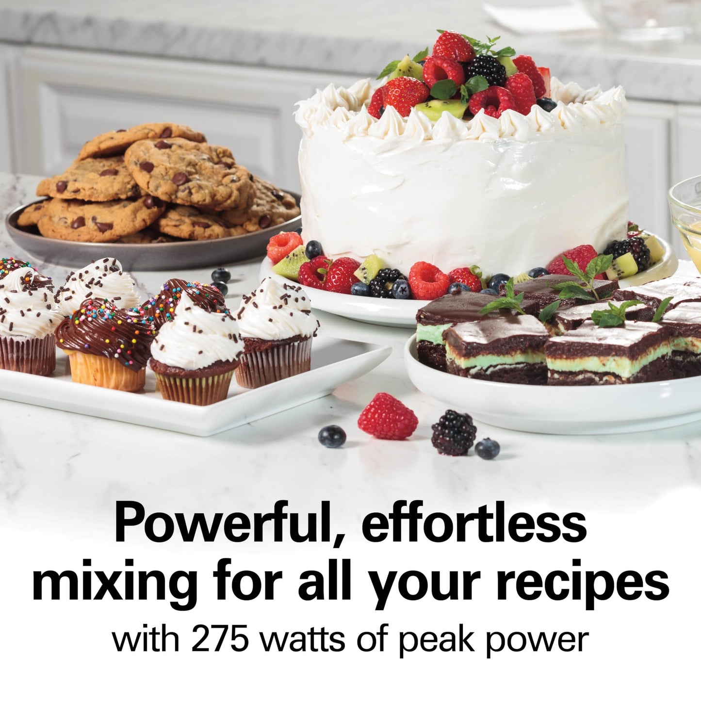 Hamilton Beach 6-Speed Electric Hand Mixer for Baking, 275W, Easy Clean Beaters, Dough Hooks, Whisk, Snap-On Storage Case, White (62636J) 🍁 All In One Marketplace Canada