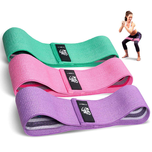 CFX Resistance Bands 3 Sets, Premium Exercise Loops with Non-Slip Design for Hips & Glutes, 3 Resistance Level Workout Booty Bands for Women and Men 🍁 All In One Marketplace Canada
