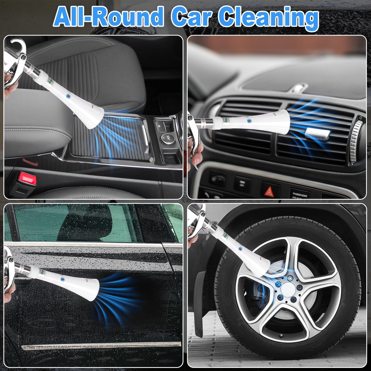phepetroll Air Blow Gun Car Detailing Dry Cleaning Air Gun with Tapered Nozzle High Pressure Car Cleaning Tool, Car Dryer Air Blower for Car Surfaces Quickly Blasts Dust, Works with Air Compressor 🍁 All In One Marketplace Canada