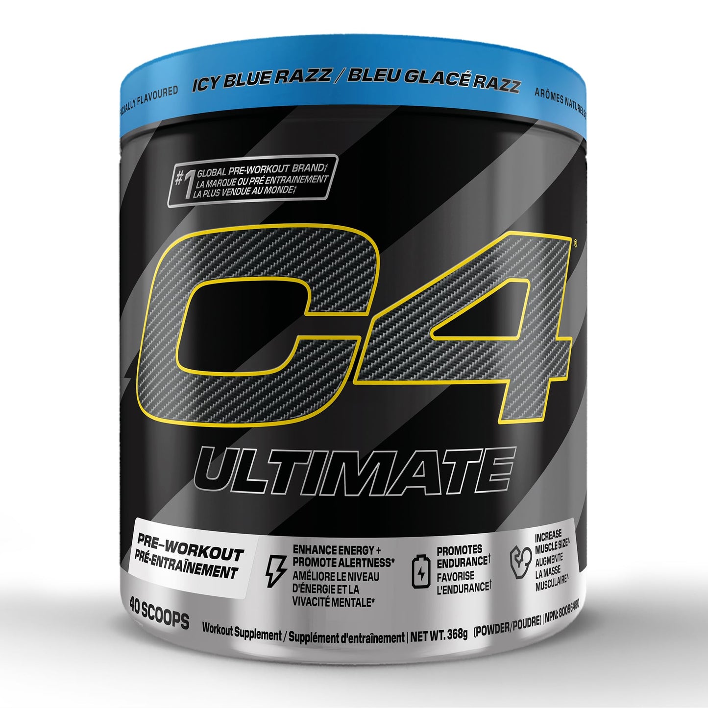Cellucor C4 Ultimate Pre Workout Powder - Sugar Free Preworkout Energy with 300mg Caffeine and Creatine for Men & Women - Icy Blue Razz, 20 Servings 🍁 All In One Marketplace Canada