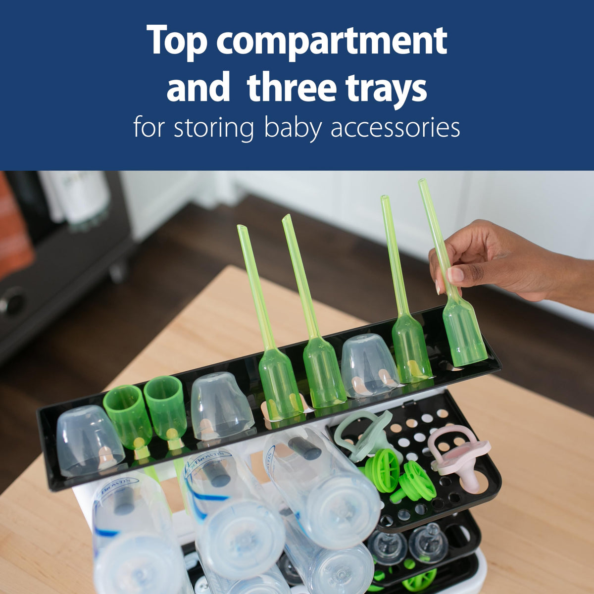 Dr. Brown’s™ Drying Tower, Stand-Up Drying Rack, Countertop Baby Bottle Drying with Organized Storage for Baby Essentials, Space Saving Vertical Rack 🍁 All In One Marketplace Canada