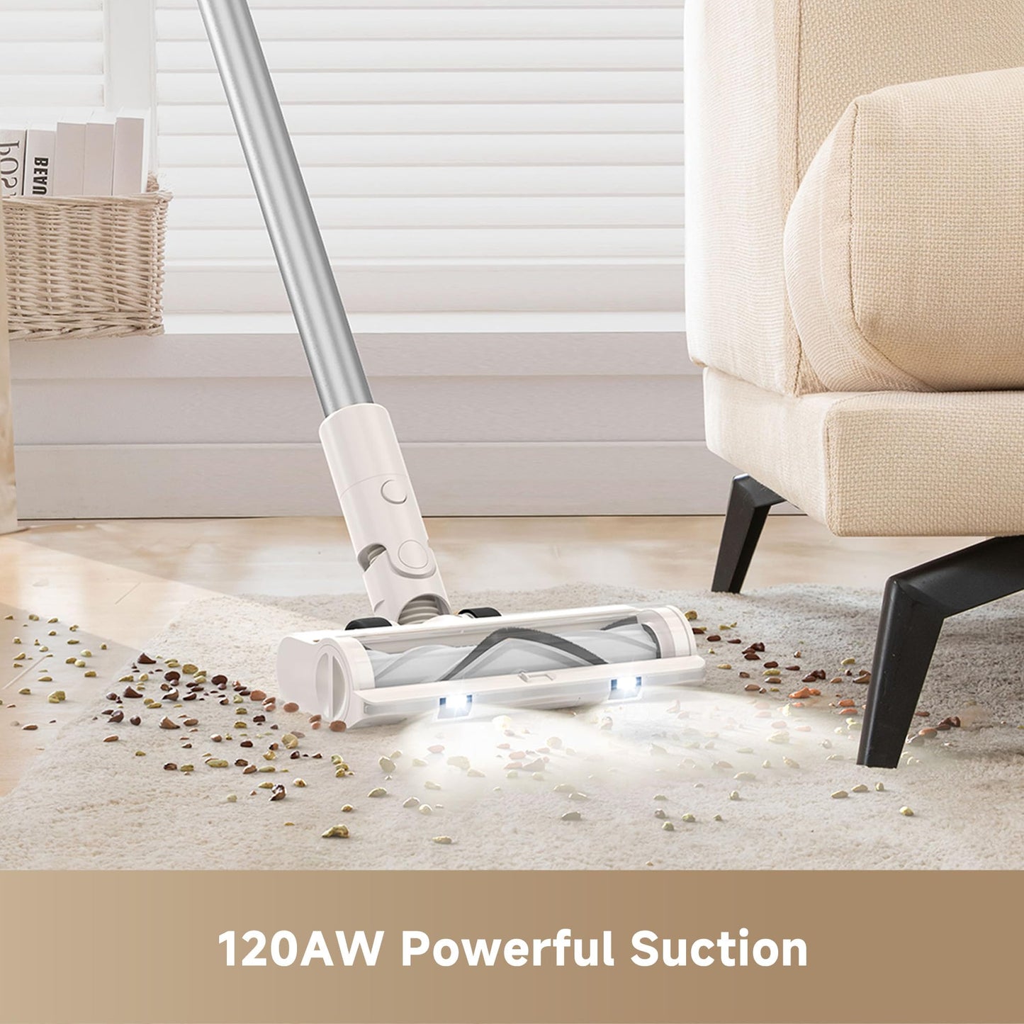 DREAME R10 Pure Cordless Vacuum Cleaner, Stick Vacuum Cleaner for Home, 120AW Powerful Suction, Anti-Tangle, LED Headlights, Up to 60 Mins Runtime, Lightweight for Carpet, Hard Floor, Pet Hair 🍁 All In One Marketplace Canada