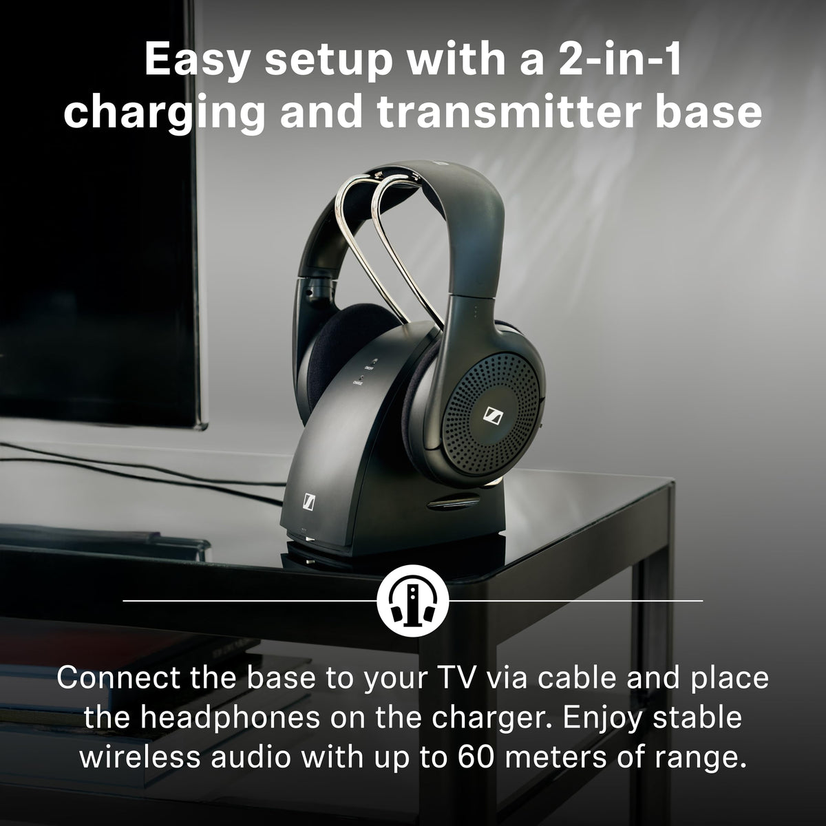 Sennheiser RS 120-W On-Ear Wireless Headphones, Transmitter/Charger Combo 🍁 All In One Marketplace Canada