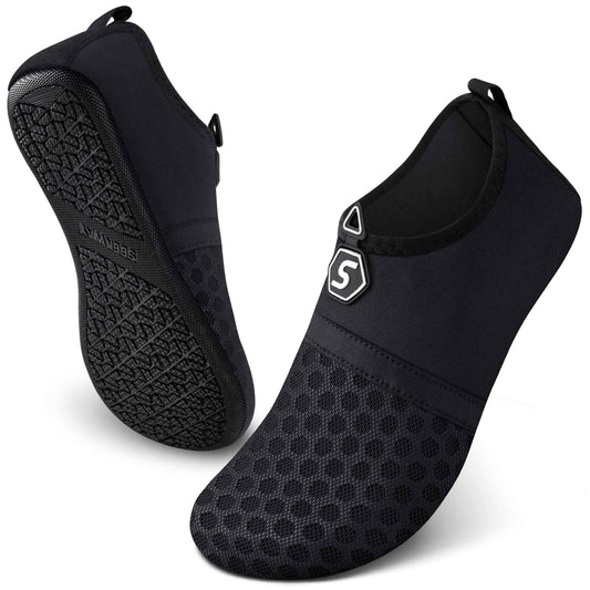 SEEKWAY Water Shoes Women Men Quick-Dry Beach Aqua Socks Barefoot Non Slip Swim Pool Outdoor Surf River Lake Yoga SK001 Black Size 8.5-9.5 W/7.5-8.5 M 🍁 All In One Marketplace Canada