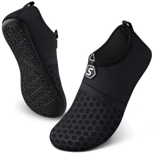 SEEKWAY Water Shoes Women Men Quick-Dry Beach Aqua Socks Barefoot Non Slip Swim Pool Outdoor Surf River Lake Yoga SK001 Black Size 11.5-12.5 W/10.5-11.5 M 🍁 All In One Marketplace Canada