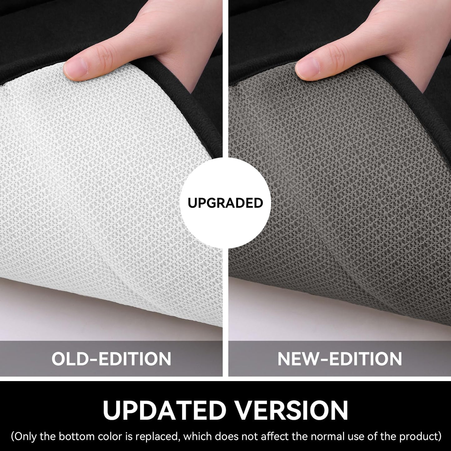 OLANLY Soft Memory Foam Bath Mat, Non-Slip and Super Absorbent Bathroom Mat, Machine Washable Quick Dry Bath Mats for Bathroom, Shower, and Tub, 16" x 24", Black 🍁 All In One Marketplace Canada