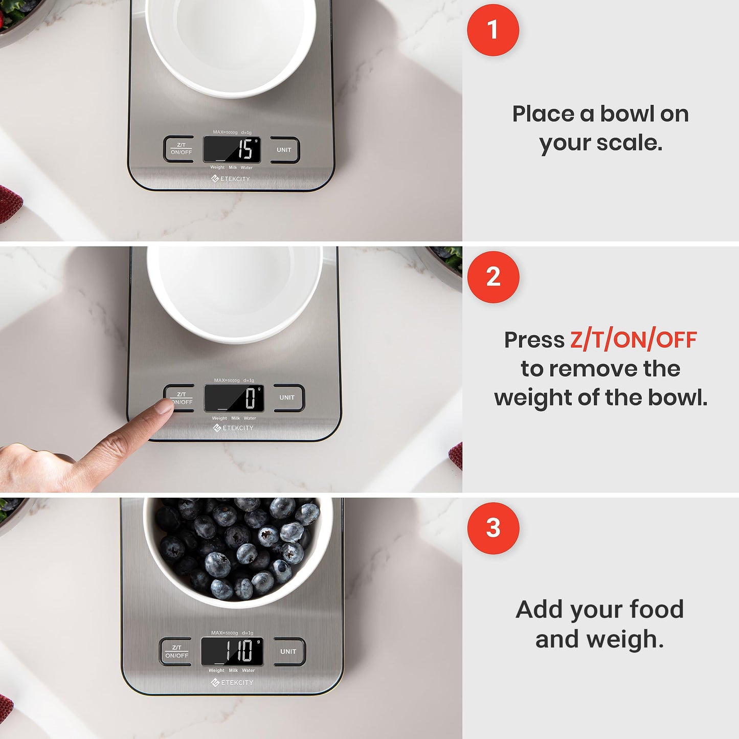 Etekcity Food Kitchen Scale, Digital Grams and Ounces for Weight Loss, Baking, Cooking, Keto and Meal Prep, Postal Parcel, Small, 304 Stainless Steel 🍁 All In One Marketplace Canada