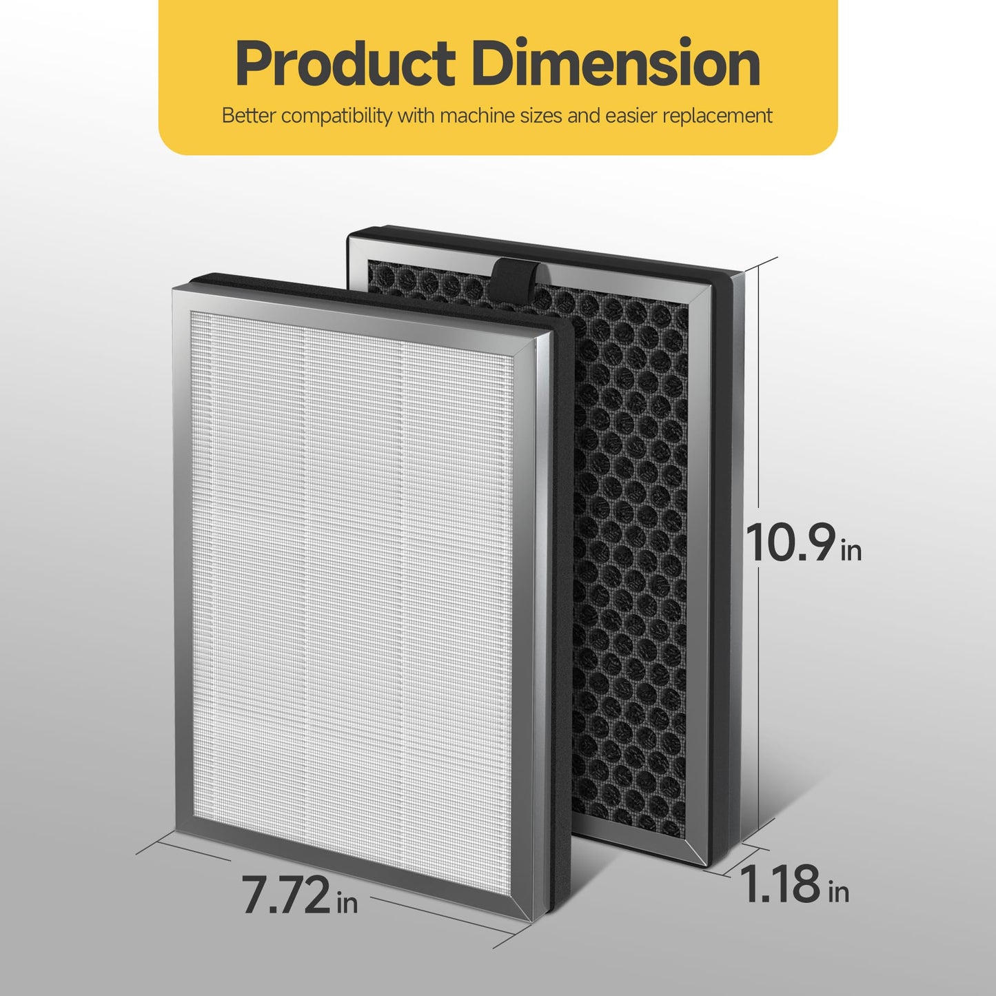 𝟒 X JF260 HEPA Replacement Filter Compatible With Jafända JF260 Air Purifier ＆ JF260S Smart Air Purifier, DeedMo AP-1273 Air Purifiers, Part Number JF260-RF, 3-in-1 True HEPA and Activated Carbon 🍁 All In One Marketplace Canada