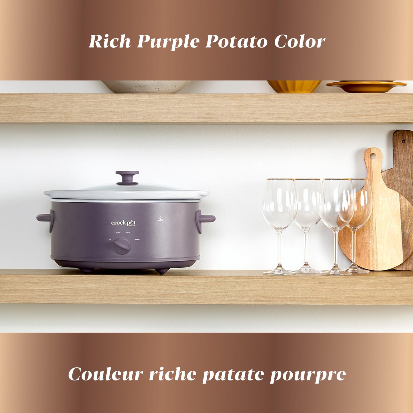 Crock-Pot Design Series 7-Quart Manual Slow Cooker, Purple Potato 🍁 All In One Marketplace Canada