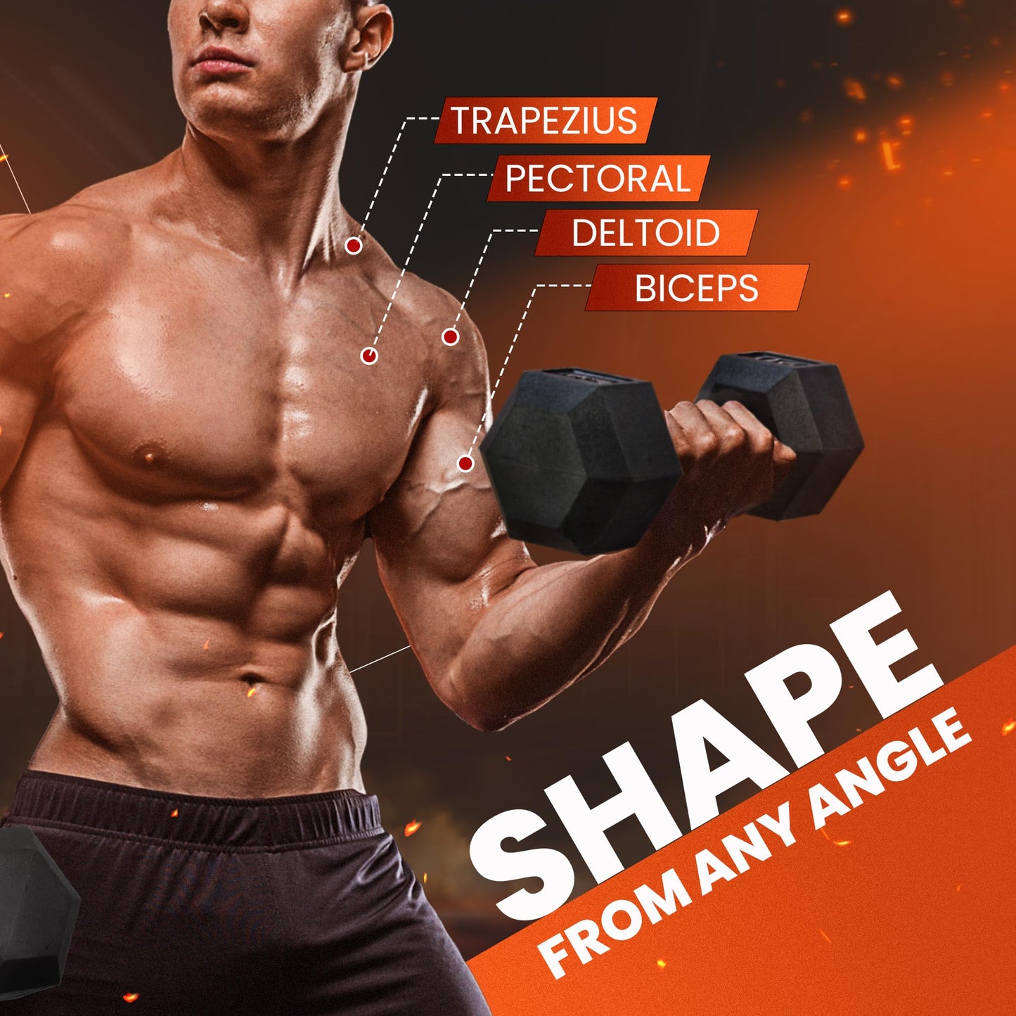 Yes4All Hex Dumbbell with Chrome Grip, Single Hand Weight for Strength Training - 20 lbs 🍁 All In One Marketplace Canada