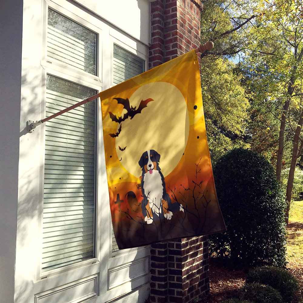 Caroline's Treasures BB4302CHF Halloween Bernese Mountain Dog Flag Canvas House Size, Large, Multicolor