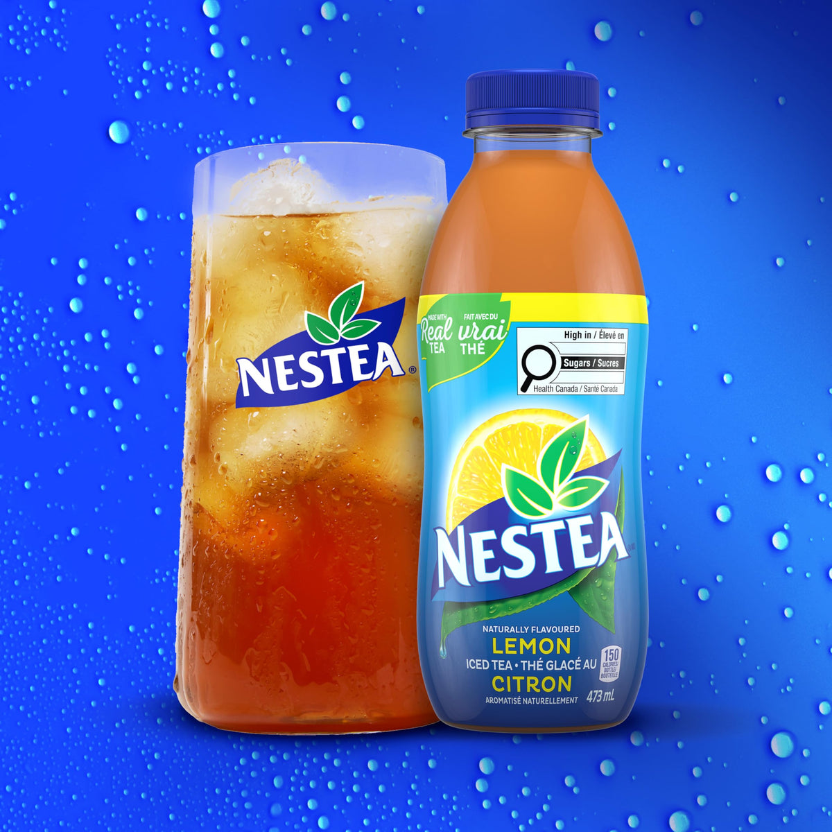 Nestea Naturally Flavoured, Lemon Iced Tea, 473mL, 12 Count 🍁 All In One Marketplace Canada