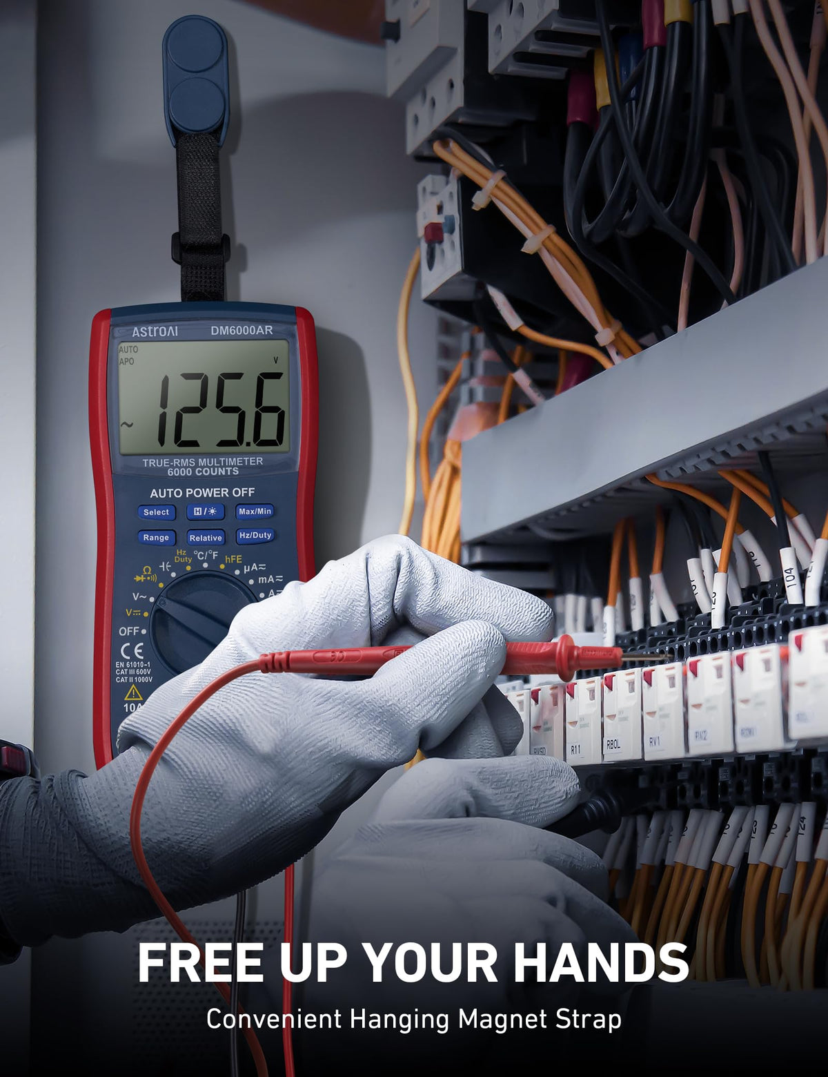 AstroAI Digital Multimeter 6000, Multi Meter - Measures Voltage, Current, Resistance, Continuity, Capacitance, Diode, Temperature – Voltmeter with Backlit LCD, Data Hold, Safety Rated CAT III, Blue 🍁 All In One Marketplace Canada
