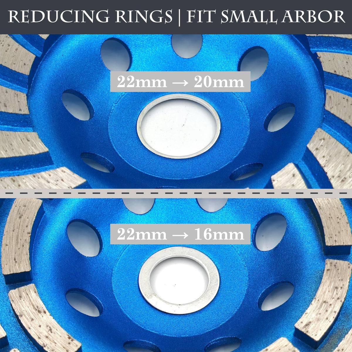 SWIGRANCE 2Pcs Diamond Concrete Grinding Cup Wheels 115mm 4-1/2" Set (Double Row + Turbo Row Segment), Fits 7/8" Arbor for Angle Grinder, Shaping Cleaning Concrete Masonry Marble Granite Brick 🍁 All In One Marketplace Canada
