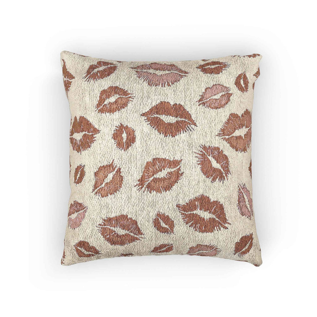 Kiss Pattern Woven Pillow | Decorative Throw Pillow for Home & Outdoor