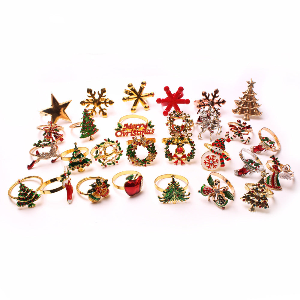 Christmas Napkin Rings Holiday Table Decoration