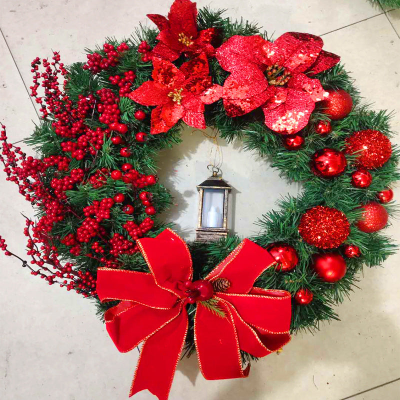 Christmas Buffalo Plaid Wreath Door Decoration